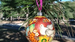 Festive 3.15 in Christmas Ornament | Beautiful Hand-Painted Petrykivka Design