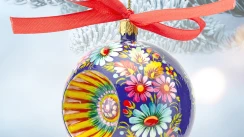 Bright & Colorful New Year's Ball Ornament - Holiday Decor