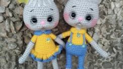 Handmade crochet toys.