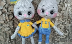 Handmade crochet toys.