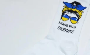 Ukrainian patriotic socks.