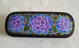 Women's Hand Painted Eyeglass Case