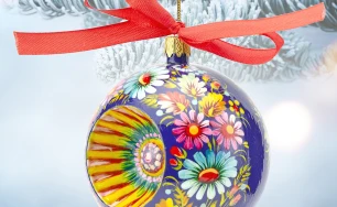 Bright & Colorful New Year's Ball Ornament - Holiday Decor