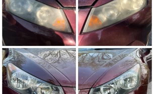 Car headlight polishing